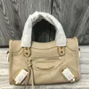 Bolsas clássicas crossbody sheepskin couro ombro de grande capacidade rebite portátil