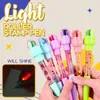 Cute Seal Ballpoint Pen Children Toys Multi-function Bubble Gift For Boys Girls Roller Stamp With Li G2G5