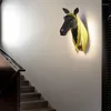 ウォールランプテマーコンテンポラリーホースヘッドランプパーソナライズされたクリエイティブリビングルームベッドルーム廊下の通路装飾ライト