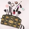 Opbergtassen Boheemse antieke Perzische tapijttoilettas Tas Ethnic Tribal Trug Style Cosmetische make -up organisator Lady Beauty Dopp Kit Case