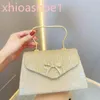 Handväska lyxig designer axelväska kvinnors handväska metallpärl klistermärke glittrande diamantkändis underarmsäck crossbody kvinnors plånbok lyx shopping 909