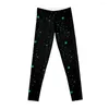 I pantaloni attivi brillano nei leggings estetici della stella scura palestra sportiva push up gambing sportstness abbigliamento femminile