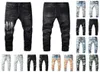 Herrendesigner Jeans Distressed zerrissener Biker Slim gerade Denim für Männer Print Womens Armee Modem Manns Skinny Pants80940402575201