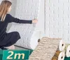 Bakgrundsbilder 2023 2MX70CM 3D Tegelvägg klistermärken DIY Dekor Selfadhesive Waterproof Wallpaper For Kids Room Bedroom Kitchen Home4164088
