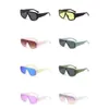 Lunettes de soleil Y2K Grand cadre rejoint Body Square Mouvement de marque de marque Femmes Soleil Men de soleil Eyewear UV400 UV400