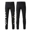 Jeans pour hommes skinny pour homme pantalon designer gris rip denim Biker peinture di pant os slim fit stretch moto motorcycle star halloween hip hop st dhybm