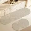 Absorbierende Nonslip Diatomit Super Küchenmatte Teppich Elliptischer langer Teppich einfach