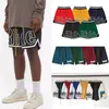 Дизайнерские мужские шорты Rhude Shorts Summer Fashion Banks Men Men High Caffice Wear Red Blue Black Purple Pants Мужские короткие повседневные джокерские шорты для спортзала US Size S-XL