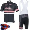 Cykeltröja sätter Rapha Team Summer Mens Set Short Sleeve Shirts Bib Shorts Suit Racing Bicycle Uniform Outdoor Sports Outfits Ropa Otqmv