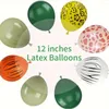 Party Decoration 12inch Jungle Forest Theme Latex Balloons Safari Tiger Giraffe Animal Printed Globos For Baby Shower Kids Birthday Decors