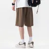 Men's Pants EN American High Street Sports Shorts Summer Loose Embroidered Knitted For Casual Capris