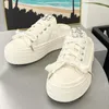 Casual Buty Kobiety Chunky Sneakers Platforma Platforma Sporty Sport Wysokość Jesień Zwiększenie wysokich obcasów płótno