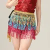 Stage Wear Belly Dance Hip Scarf Scarf Bohemian Paiugine Nappina Performance Bellydance Waist Short Skirt