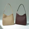 Shoulder Bags 2024 Lady Genuine Leather Underarm Bag Retro Classic Simple Solid Color Women Commute Handbags 5 Colors