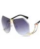 2021 Newt Rimls Bend Leg Sunglass Women Brand Digner Trend Colorful Lens Sun Glass8458565