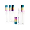 Bouteilles de rangement Cosmetics Cosmetics Emballage de gloss à lèvres 3 ml Gradient octogone transparent Liquide Lip Bleins Tabrives