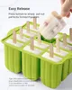 12 Pieces Silicone Popsicle Molds Easy-Release BPA-free Ice Pop Molds Homemade with 50PCS Popsicle SticksCleaning Brush 240415
