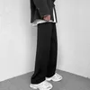 Calça coreana de terno reto mass moda de cor sólida negócios negros vestido solto calças formais m3xl 240407