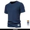 Herren-T-Shirts Solid Color Waffle T-Shirts für Männer Freizeitqualität kurzärmelige Herren Tees Neue Sommer-Modedesigner Tops Männlich