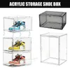 Thickened Transparent Shoe Box Flip Plastic Shoe Box Cabinet Acrylic Cabinet Box Storage Shoe Storage Suction 240318