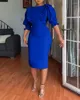 Sukienki swobodne kobiety w dużych rozmiarach sukienka niebieskie vestdo afrykańskie duże