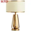 Bordslampor WPD Modern Bedside Luxury Design Golden Desk Lights Home E27 Dekorativ för foajé Vardagsrum Kontors sovrum
