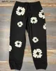 Herenbroek Winter Harajuku Flower All-PRINT schuimbroek American Kapok Street Men and Women Dikke Losse Y2K Leggings Pants Trackbroek Q240417