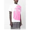 Vêtements de créateurs haut de gamme pour PAA Angles TRENDY ART PEINTURE MICRO BRODEMERIE T-shirt à manches courtes pour hommes et femmes High Street Malf manche avec des étiquettes originales de 1: 1