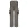 Women's Jeans Harajuku Y2k Pockets Baggy Woman Low Waist Casual Vintage Straight Denim Cargos Pants Hippie Jean Trousers Korean Fashion