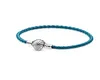 2020 925 Sterling Silver Seashell Clasp Turquoise Braided Leather Bracelet Women Jewelry1712944