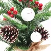 Weihnachtsdekorationen 6PCs kreative Paillettenfeuchtigkeits-Sterne weiße Schneeball 2024 4 cm Schaumkugel Hängende Ornamente für die Weihnachtsbaumdekoration