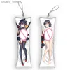 Keychains colhedores 4x12cmkill la kill matoi ryuuko mini pendente Dakimakura Keychain Dupla lados de desenho animado Correntes de travesseiro corporal