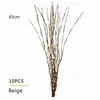 Fleurs décoratives 10pcs plantes artificielles Hawthorn Branch Simulation Berries Floral Faux Fruit de mariage Couronne de coiffure Décorations de bande