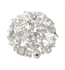 50pcs Alloy Jewelry Charms with silver plated and colorful Rhinestone Mixed Delicated Fit For Women1302981