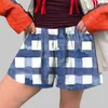 Women's Shorts Women Cute M Soft Elastic Low Waist Plaid Print Button Front Pajama Bottoms Boxer Boy Underwear For Cotton