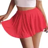 Skirts Sexy Transparent Pleated Skirt For Woman Low Waist A-Line Mini Black White Long Silk Night Club Wear Party