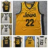 2024 22 Caitlin Clark NCAA Iowa Hawkeyes Basketbol Jersey Erkekler Jersey Kalite