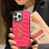 Designer -Telefonhülle für iPhone 15 14 Pro Max Leder, Luxus iPhone Hülle 15 14 13 Pro für Frauen Männer ausgezeichnete Grip Schockdcover schlanker Angehobener Rahmenschutz