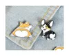 Épingles broches corgi fesses épingles en émail sweety mignon chiens badge broch sac vêtements bac à épingle carton bijoux animal cadeau pour fans kids2376321