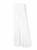 Active Pants Women's Wide Leg 2024 Fashion Loose Stretch High midja Long Palazzo Chiffon Solid Trousers