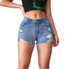 Vrouwen met hoge taille magere rekbare denim shorts Casual zomer gerafeld rauwe zoom noodlijdende gescheurde korte jeans