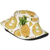 Basker ananas hink hatt söt frukt klassiska fiskare hattar för unisex personlighet rese vandring möss har hajuku grafisk sol