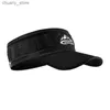 Visors Summer Hat New Cap Men Outdoor Running Mountaineering Absorbent Breathable Sports Headband Empty Top Sun Protection Y240417