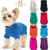 Dog Winter Clothes Knitted Pet For Small Medium Dogs Chihuahua Puppy Sweater Yorkshire Pure Ropa Perro 240411
