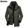 Men's Jackets Outdoor Mens Hooded Charge Coat Windbreak Warm Fleece Tactical Removable Inner Liner Waterproof Hunting Clothes Thick