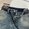 Röcke Gidyq Retro Frauen Denim American Casual Belt Minirock Streetwear High Taille Frau eine Linie Jeans Frühling