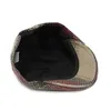 Berets 2023 Automne Polyester Plaid Print Newsboy Caps Plat Pap Pap Papier Men et femmes Painter Béret Chapeaux 149 D24417