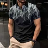 Herr t-shirts ny flamma polo skjorta herr topp t-shirt sommar trend knapp lapel vardagliga herrpolo skjorta