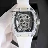 Luxury Men / Women Watch Watch Skull RM052-01 RM52 Black Superclone Active Tourbillon Diamond Designer Cremper