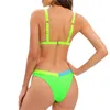 Women's Swimwear Border Bikini Y2K Patchwork Swimsuit Triangle Sexy Micro Thong Tropical Vacation Women Brazilian BeachWear Bathing Suit